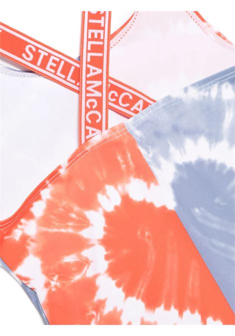 Red and Blue Swimsuit with Tie-Dye Heart Graphic STELLA MCCARTNEY KIDS | TWCB09-Z2688999MC